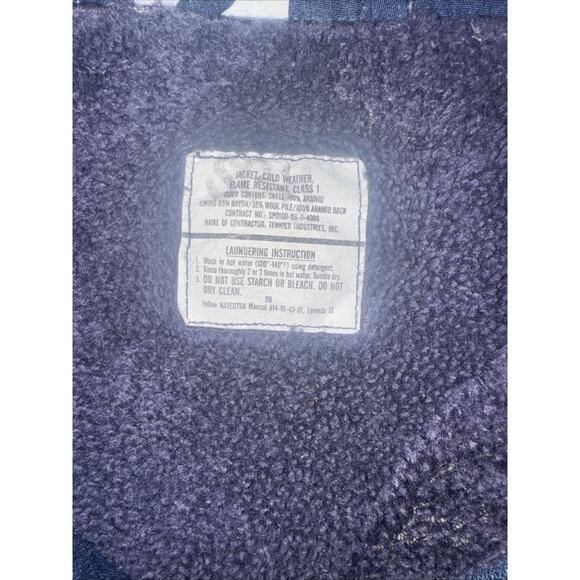 U.S. Military Cold Weather Flame Resistant Jacket Aramid FR Wool Liner Tennier - Picture 4 of 5